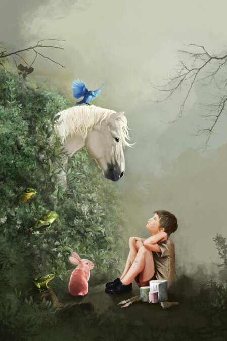 Portada del libro El Jardín Encantado con ilustración de un jardín mágico